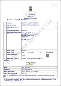 Portfolio GST Certificate NEW Pdf 212x300